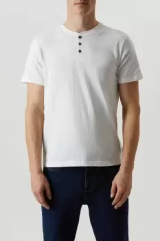 Image of Mens White Grandad T-Shirt
