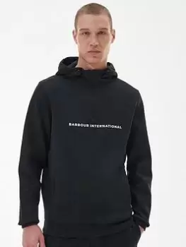 Image of Barbour International Motored Overhead Hoodie - Black, Size 2XL, Men