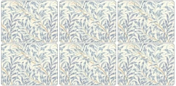 Image of Pimpernel Morris & Co. Willow Bough Blue Placemats Set Of 6