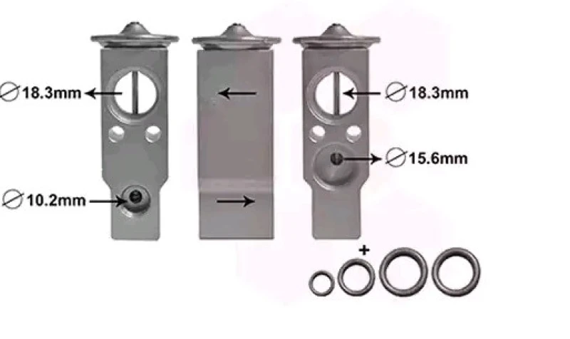 Image of VAN WEZEL 53001703 Expansion Valve Expansion Valve,air conditioning (183)