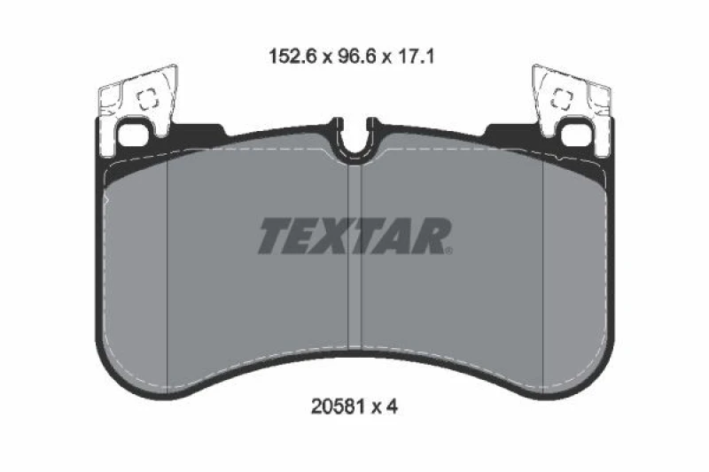 Image of Brake pad set TEXTAR 2058101