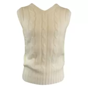Image of Carta Sport Mens Embroidered Cricket Jumper (M) (Off White)