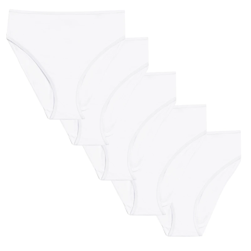 Image of Be You Pack High Leg Briefs - White White 10