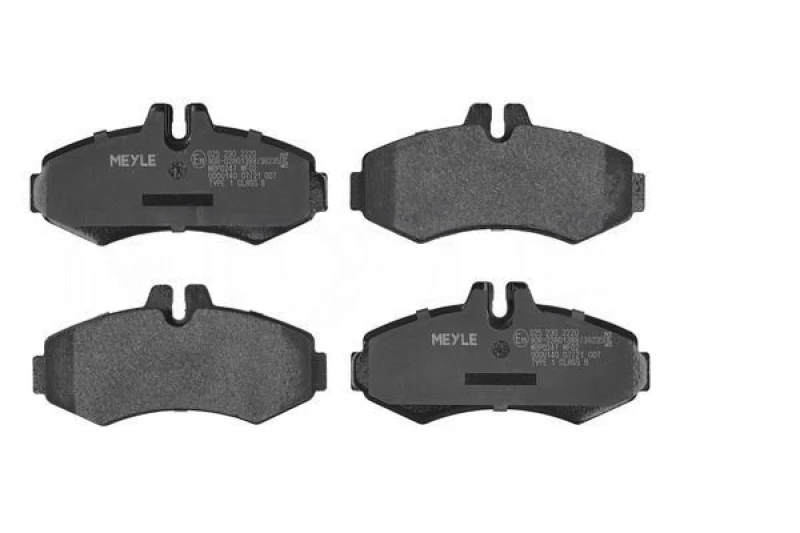 Image of MEYLE 025 230 2220 Brake pad set Front Axle, prepared for wear warning indicator, Original Quality, with anti-squeak plate Brake Pad Set,disc brake (