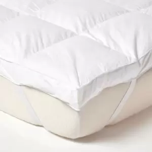 Image of HOMESCAPES Goose Feather Bed Double Mattress Topper