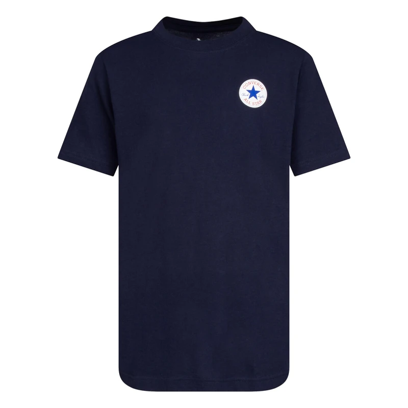 Image of Converse Short Sleeve T-Shirt Navy Blue Cotton 10/12Y (138 to 150CM)