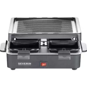 image of Severin 2370 Raclette Non-stick coating, 4 pannikins, Grill function Black