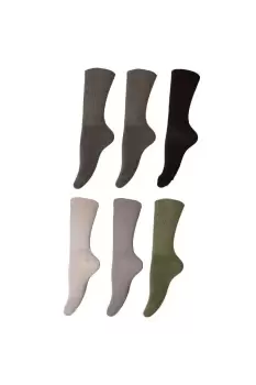 Image of Bamboo Non-Binding Extra Wide Socks (6 Pairs)