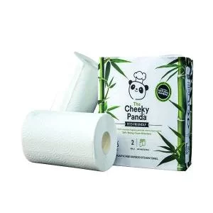 image of Cheeky Panda Kitchen Roll Plastic Free Bamboo Pack of 10 PFKITCHRL10