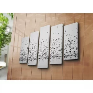 Image of 5NATPAT-43 Multicolor Decorative Canvas Painting (5 Pieces)