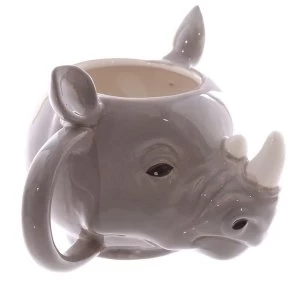 Image of Rhino Head Shaped Ceramic Mug