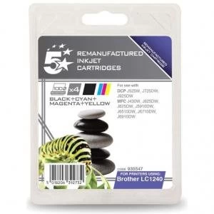 Image of 5 Star Office Supplies Brother LC1240VALBP 4 Colour Yield 600 Pages