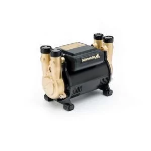 Image of Salamander Pumps Twin 3 Bar Shower Pump (H)160mm (W)120mm (L)210mm Black