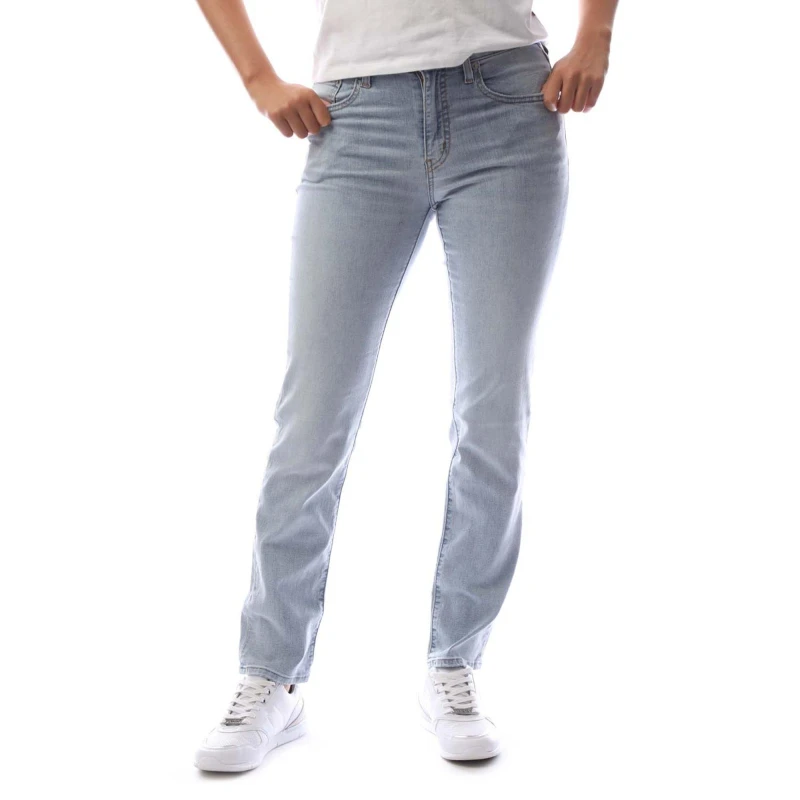Image of Levis Womens High Rise Straight Leg Jeans Blue female 25 L30