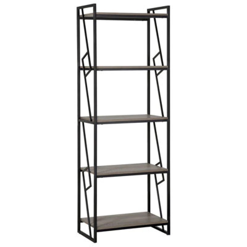 Image of Beliani 5 Tier Bookcase Forres 184cm Brown/ Black