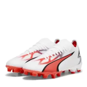 image of Puma Ultra Match.3 Womens Firm Ground Football Boots - White