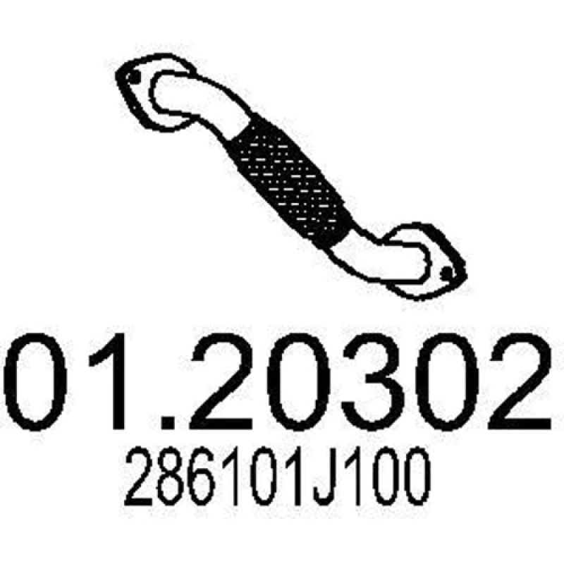 Image of MTS 01.20302 Exhaust Pipe Front, Length: 400mm Exhaust Pipe (17)