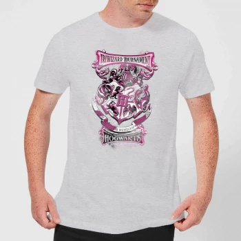 Image of Harry Potter Triwizard Tournament Hogwarts Mens T-Shirt - Grey - XS - Grey