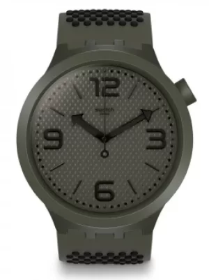 Image of Swatch BBBubbles Khaki Rubber Strap Watch SO27M100