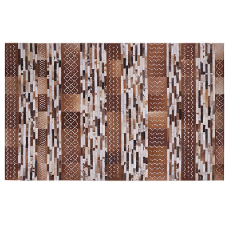 Image of Beliani Rug Herekli Brown 160 X 230 Cm Leather