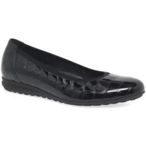 Image of Gabor Splash Womens Casual Ballet Pumps womens Shoes (Pumps / Ballerinas) in Black,4.5,5,5.5,6,6.5,7,7.5,8,9