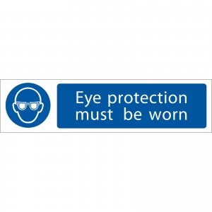 Image of Draper Eye Protection Must Be Worn Sign 200mm 50mm Standard