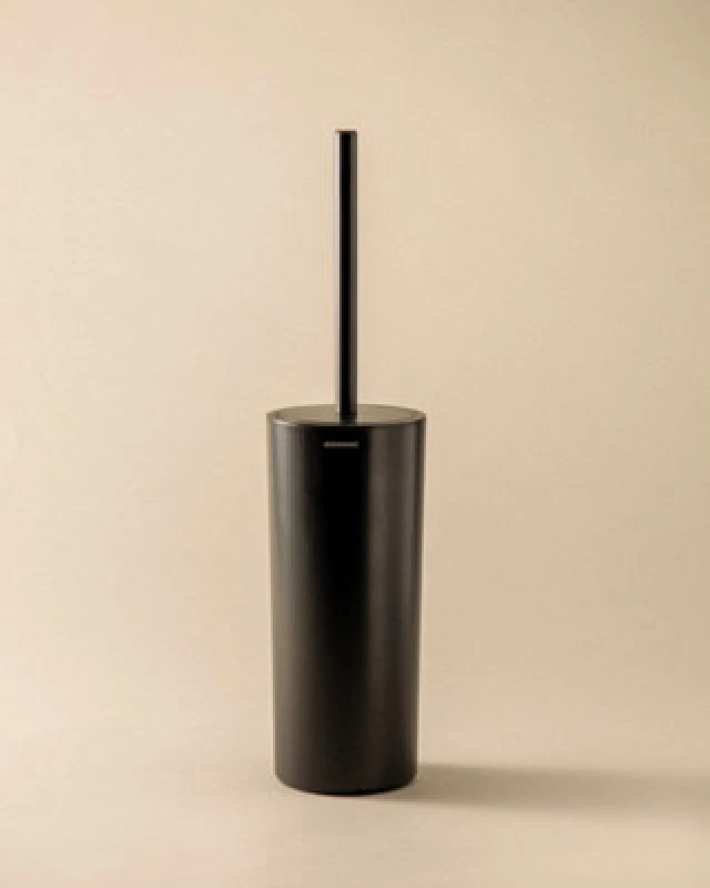 Image of Cosmic Toilet Brush With Holder, Matt Black, Free Standing, Essentials Collection