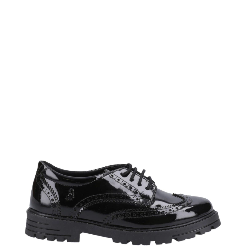 Image of Hush Puppies Girls Maxine Patent Junior School Shoes UK Size 10 (EU 28) Black HUS902-BLACK-10