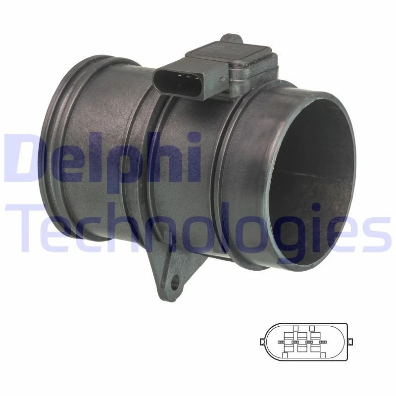 Image of DELPHI Mass air flow sensor DELPHI AF10630-12B1