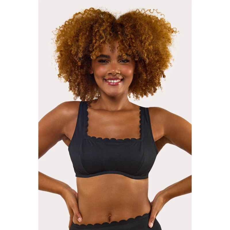 Image of Peek and Beau Fb Excl Scallop Crop Bikini Top Multi female 38DD