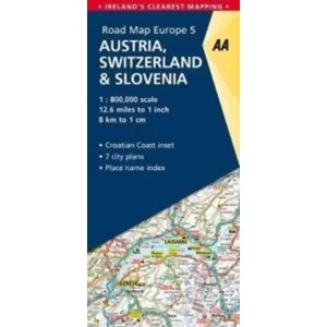 image of 5. Austria, Switzerland & Slovenia : AA Road Map Europe