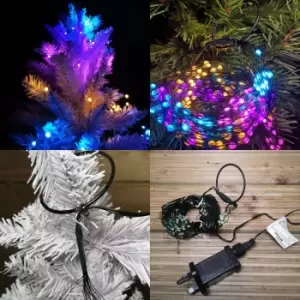 Image of Samuel Alexander - 400 LED 16 x 2.4m Premier Multi Function Waterfall Christmas Tree Lights with Timer in Rainbow
