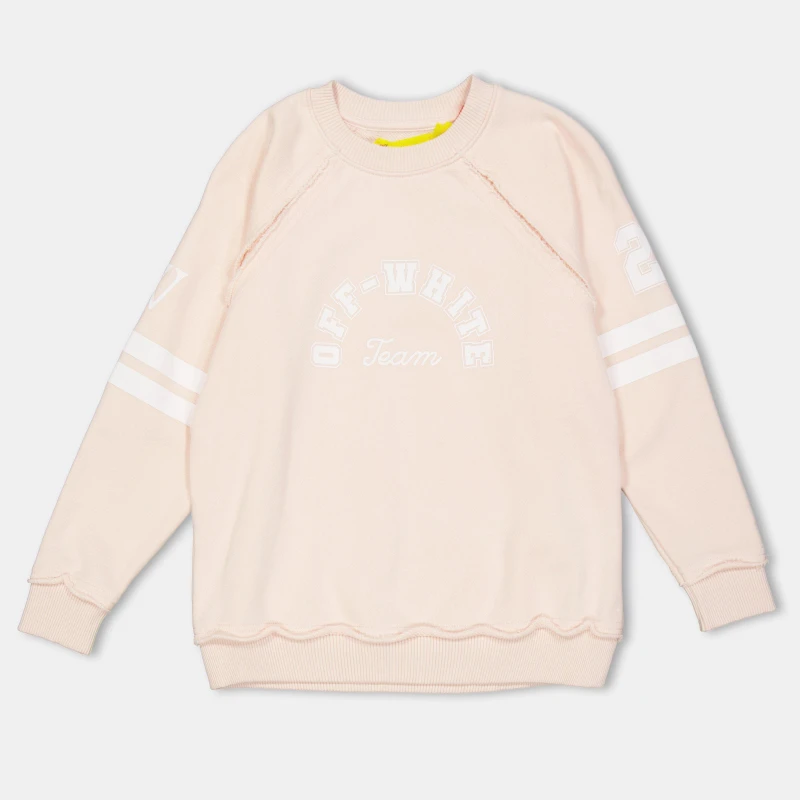 Image of Off White Kids Crew Sweater Pink/White female 4Y