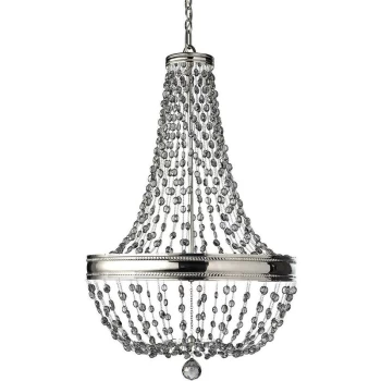 Image of Elstead Malia - 8 Light Chandelier Polished Nickel Finish, E14