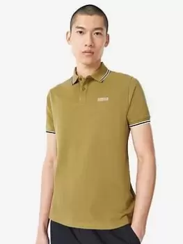 Image of Barbour International Rider Tipped Polo Shirt - Green, Size XL, Men