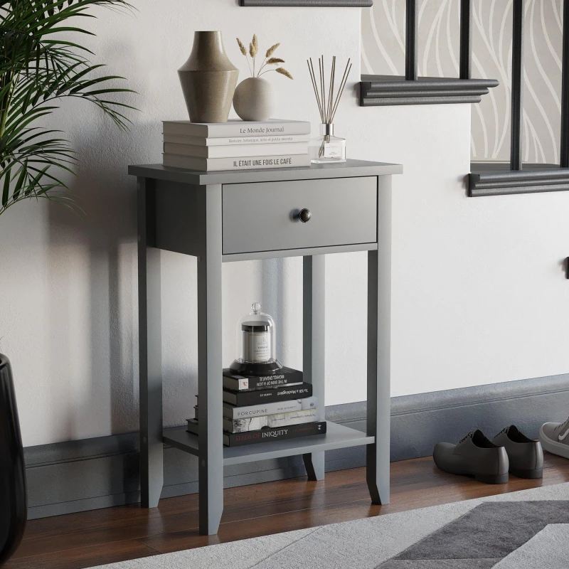 Image of Lassic Vida Designs Windsor 1 Drawer Console Table Grey unisex 1 Drawer