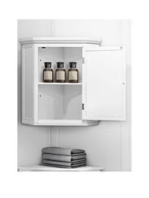 Image of Teamson Home Glancy 1 Door Corner Wall Cabinet