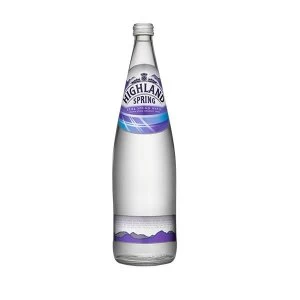 image of Highland Spring 1 Litre Still Mineral Water Pack of 12 Glass Bottles