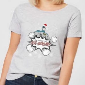 Image of DC Batman Be Good Womens Christmas T-Shirt - Grey - 3XL