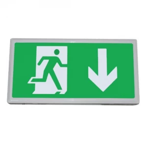 Image of Hi-Spec IP20 5W universal LED Emergency Exit Box Fitting Down Arrow