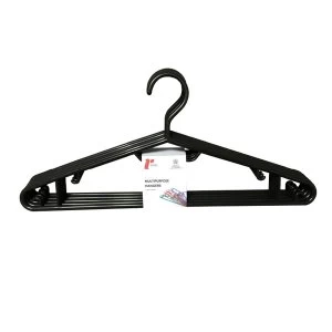 Image of H and L Russel Russel H and L Russel Plastic Hangers - 5 Pack - Black