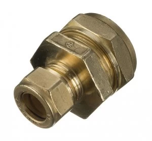 image of Wickes Brass Compression Reducer - 15 x 10mm Pack of 2