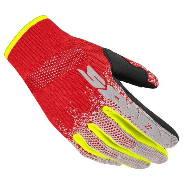 Image of Spidi X-Knit Black Red Motorcycle Gloves Size L