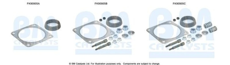 Image of BM CATALYSTS Mounting Kit, catalytic converter BM CATALYSTS FK90905