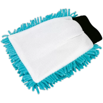 image of Sealey CC77 2 in 1 Shaggy Microfibre Mitt