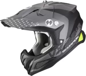 image of Scorpion VX-22 Air Ares Motocross Helmet, black-silver, Size L, black-silver, Size L