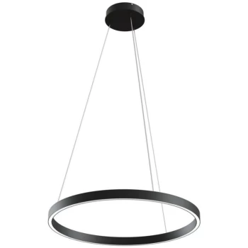 image of Maytoni Lighting - Maytoni Modern - Rim Modern Rim Integrated LED Black Ring Pendant Ceiling Light