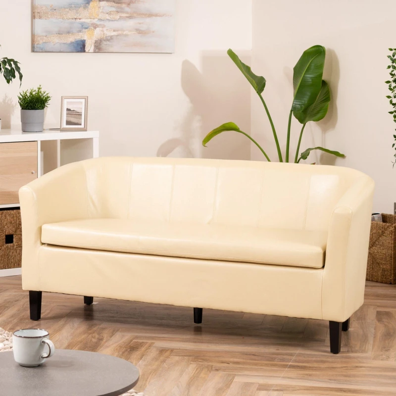 Image of Artemis Home Meriden 3 Seat Tub Sofa in Cream Cream Unisex