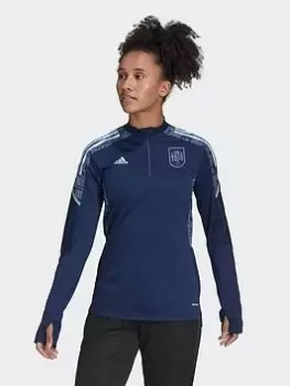 Image of adidas Spain Condivo 21 Training Top, Dark Blue Size M Women