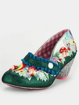 Image of Irregular Choice Pipsqueak Garden Mary Jane Shoe - Green, Size 7, Women